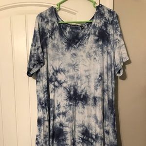 Tie dye blue shirt